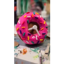 Hasfar Tech Eğlenceli Donut Figürlü Masa Saati - Mutfak ve Çocuk Odası Dekoratif Obje