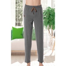 Kly Ince Tek Alt Çok Rahat Pamuk Pijama-Gri-L