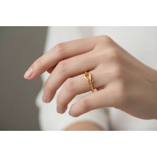 GEBZE TAKI 14 Ayar At Nalı Minimal Yüzük