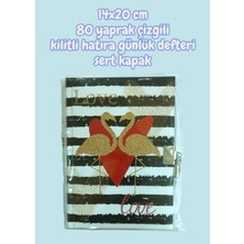 Seyfi Kırtasiye 14X20 cm 80 Yaprak Çizgili Kilitli Hatıra Günlük Defteri Sert Kapak