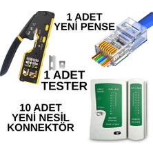 Speeduf Set: Ez RJ45 Pense Cat6 + Tester RJ45 RJ11 + 10'lu Cat6 Jack + Bıçak Hediyeli 🚀