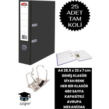 Seyfi Kırtasiye A4 Ofis Klasörü Büro Evrak Düzenleyici Klasör Çift Metal Halka Avrupa Mekanizma