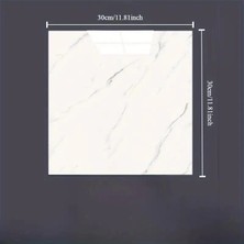 Eldenör Beyaz Mermer Desenli Alüminyum Plastik Duvar Sticker (30*30)