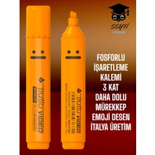 Fosforlu Işaretleme Kalemi 3 Kat Daha Dolu Mürekkep Italya Üretim