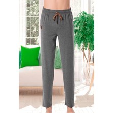 Kly Ince Tek Alt Çok Rahat Pamuk Pijama Altı-Antrasit-Xl