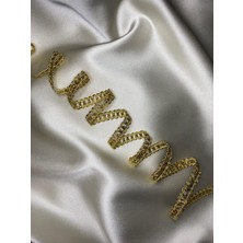 Ezel-In Tekstil Aksesuarları Dekoratif Simli Şerit, 50 Metre, KOD-P287C