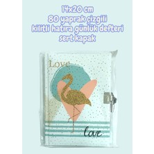 Seyfi Kırtasiye 14X20 cm 80 Yaprak Çizgili Kilitli Hatıra Günlük Defteri Sert Kapak