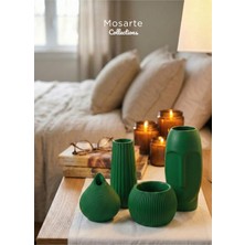 Mosarte Atelier Green Series - Modern Yeşil Vazo & Heykel Seti