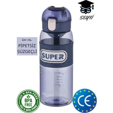 600 ml Pipetsiz Süzgeçli Policarbon Bpa Içermez Matara Suluk Tutma Askılı Vagonlife 2024