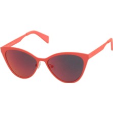 Italia Independent Italıa Independent 0022 55 055 Cat Eye Turuncu  Kedi Mavı  Kadın Güneş Gözlüğü