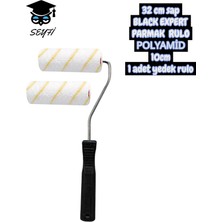 32 cm Sap Black Expert Parmak Rulo Polyamid 10CM 1 Adet Yedek Rulo