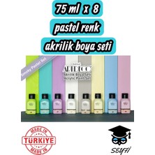 Artdeco Akrilik Boya Seti 8X75ML Pastel Smoky Renkler Dayanıklı ve Hızlı Kuruyan Özellikte