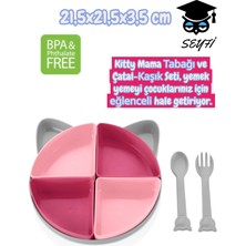 Mama Tabağı 4 Bölmeli 21,5X21,5X3,5 cm Bpa Içermez Sağlığa Zararlı Madde Içermez