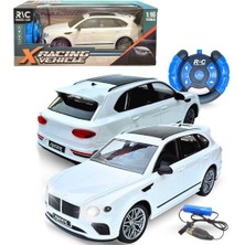 Luminoo Toys Kumandalı Model Araba Cam Tavanlı Beyaz Jeep F/f R/c Işıklı 1:16