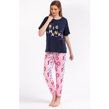 Pierre Cardin Roly Poly 2800 Big Thanks Lacivert Kadın Pijama Takımı
