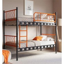 Missidea Metis Genç Çocuk Yatak Odası Metal Ranza ve Karyola Turuncu 90X190