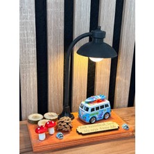 MYK Hediye ve Sanat Atölyesi Vosvos Karavan Işıklı Metal Araçlı Dekoratif Biblo  Kişiye ve Firmaya Özel Tasarım