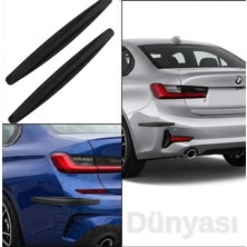 Eşya Dünyası Karbon Fiber Araba Tampon ve Kapı Kenarı Koruyucu Şerit – 40CM x 5cm Güçlü Yapışkanlı Çizik Önleyici Siyah (2 Adet)