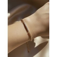 Zarene Silver Xuping 14K Kararmaz Taşlı Şerit Bileklik