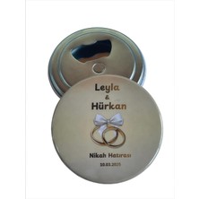 Isme Özel Açacaklı Magnet Nişan Söz Kına Nikah Hatırası Hediyeliği (58MM) 24 Adet