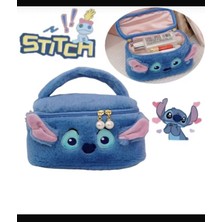 Facnspt Stitch Peluş Makyaj Çantası Sevimli Tasarım ve Yumuşak Doku ile Günlük Kullanım İçin