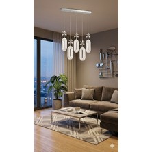 Işıltı Power 5'li Yemek Masası Ledli Sarkıt Avize