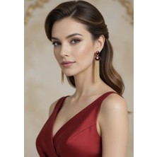 Kmod Life Sallantılı Işıltılı Çelik Küpe