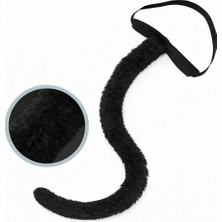 Colezium Siyah Peluş Kuyruk Şekil Verilebilir 70 cm