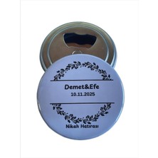 Isme Özel Açacaklı Magnet Nişan Söz Kına Nikah Hatırası Hediyeliği (58MM) 10 Adet