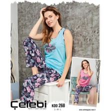 Çelebi 268 Kadın Kalın Askılı Pijama Takım