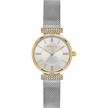 Welar Wel 2502-2 Kadın Kol Saati – Hasır Kordon, Silver Gold Renk, 3 ATM Suya Dayanıklı