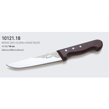 Wenge Saplı Işlemeli Kasap Bıçağı 18 cm No.3 Hulusi Bıçak 40MM x 180MM x 3mm 10121.18