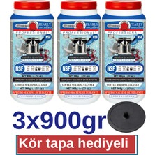 Pearly Care Coffeo Espresso Kahve Makinesi Temizleme Deterjanı 3 x 900 gr kör tapa hediyeli