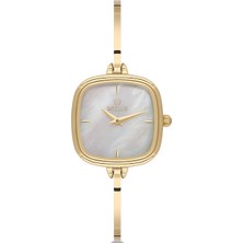 Welar Wel 2501-7 Kadın Kol Saati –Yarım Kelepçe Model, Gold Renk, 3 ATM Suya Dayanıklı