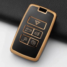 Alazpay Land Rover Range Rover Evoque Discovery Sport Jaguar Gold Kenar Tpu Anahtar Kılıfı (1 Adet)