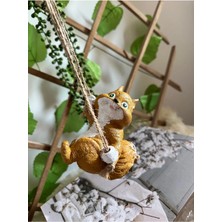 Büyük Sallanan Sincap Bahçe /balkon Süsü