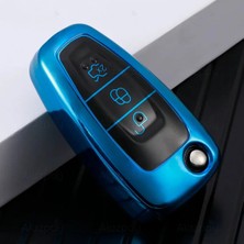 Alazpay Ford Focus Mondeo Fiesta Kuga Transıt Ranger C Max S Max Parlak Tpu Anahtar Kılıfı (1 Adet)