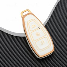 Alazpay Ford Focus Fiesta Mondeo Kuga C Max B Max Gold Kenar Tpu Anahtar Kılıfı (1 Adet)