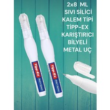 2 Adet 8 ml Daksil Sıvı Silici Kalem Tipi Tipp-Ex Kalem Daksil
