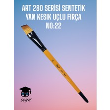 N0:22 Art 280 Serisi Sentetik Yan Kesık Uçlu Fırça