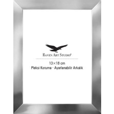 Raven Art Studio Potala 13X18CM Gümüş Resim Fotoğraf Belge Poster Evrak Çerçevesi Korumalı Kırılmaz Pleksi Cam