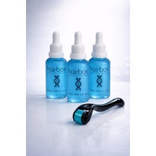 Hairbox Erkek Saç Serumu Seti – Doğal İçerikli Saç Çıkarıcı, 3 Adet Serum + Dermaroller, Her Saç Tipine Uygun