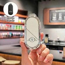 Alazpay Mini Cooper Countryman One Gümüş Kenar Tpu Anahtar Kılıfı (1 Adet)