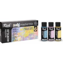 Rich Mastermix Akrilik Boya Pastel Renkler 6X60CC