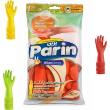 Parin Uzun Konçlu Lateks Bulaşık ve Temizlik Eldiveni, Medium, 1 Çift