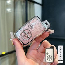 Alazpay Toyota Yaris Auris Corolla Rav4 Verso Lan Cruiser Elmas Kesim Tpu Anahtar Kılıfı (1 Adet)