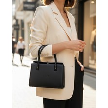 Vardis Üç Bölmeli Şık Kadın El ve Omuz Çantası