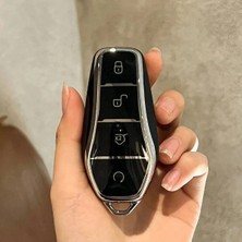 Alazpay Byd Atto 3 Seal U Sealion 7 Gümüş Kenar Tpu Anahtar Kılıfı (1 Adet)