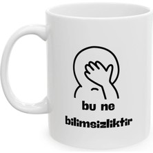 Ivart Bu Ne Bilimsizliktir Baskılı Porselen Standart Kupa Bardak-Hediye-Motto-Öğretmen