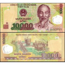 3Alp Koleksiyon Vietnam 10000 Dong Polymer 2023, P#119, Çil, Eski Yabancı Kağıt Para